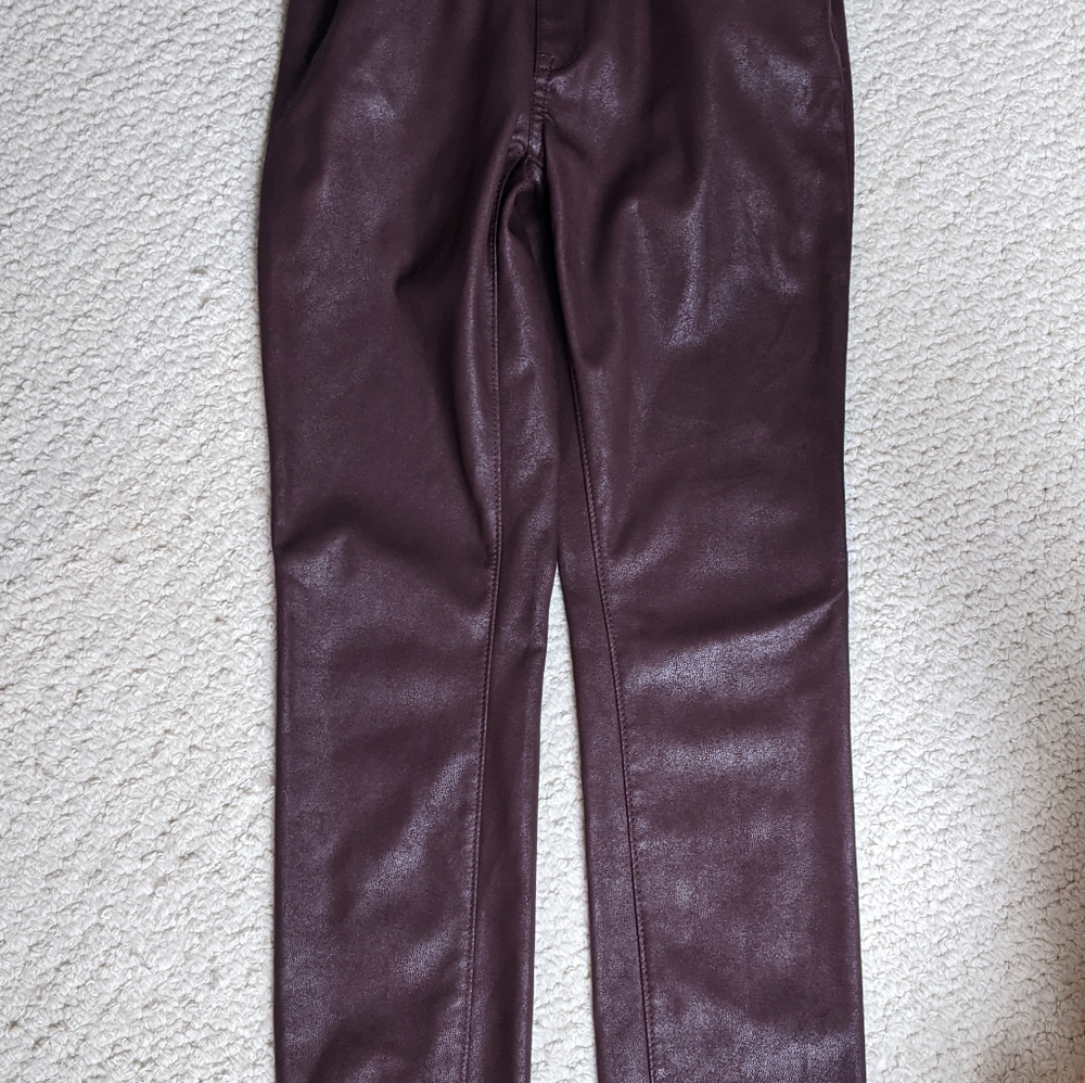 Blank NYC • Maternity • Faux Leather Pants • 29 waist • Over the Belly Panel
